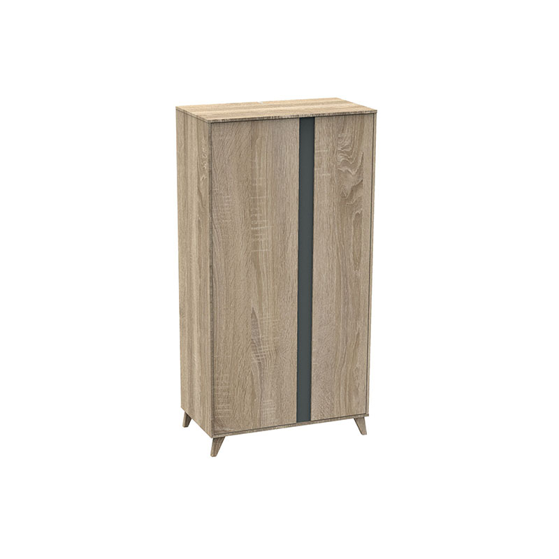 Chambre Nova gris volcan : lit, commode, armoire Sauthon armoire