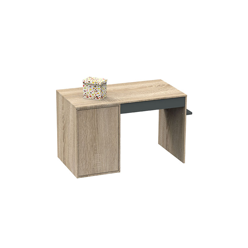 Chambre Nova gris volcan : lit, commode Sauthon bureau