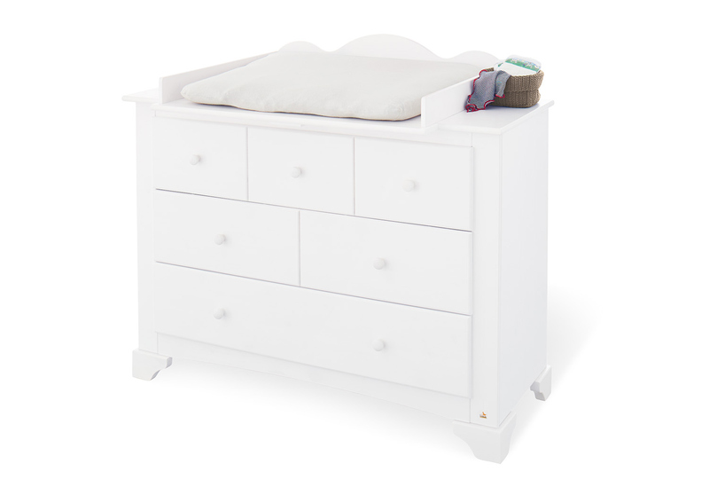 Chambre Pino : lit, commode, armoire Pinolino plan langer