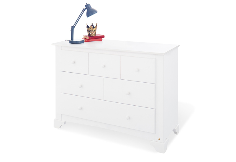 Chambre Pino : lit, commode, armoire Pinolino sans plan langer