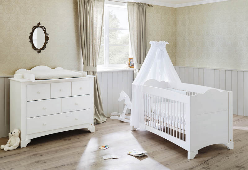 Chambre Pino : lit, commode Pinolino produit face
