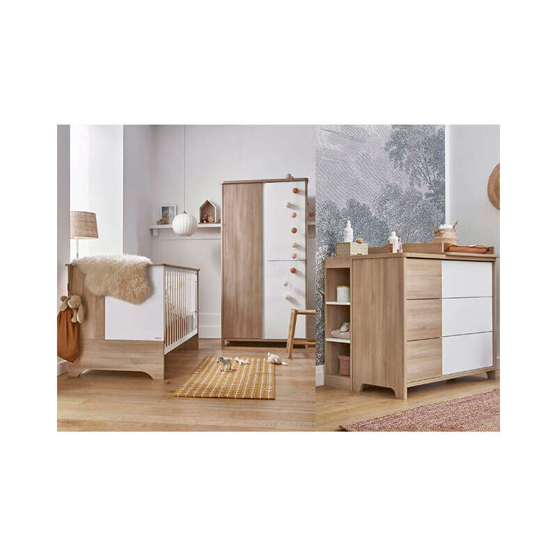 Chambre Sacha : lit, commode et armoire Galipette lifestyle 1