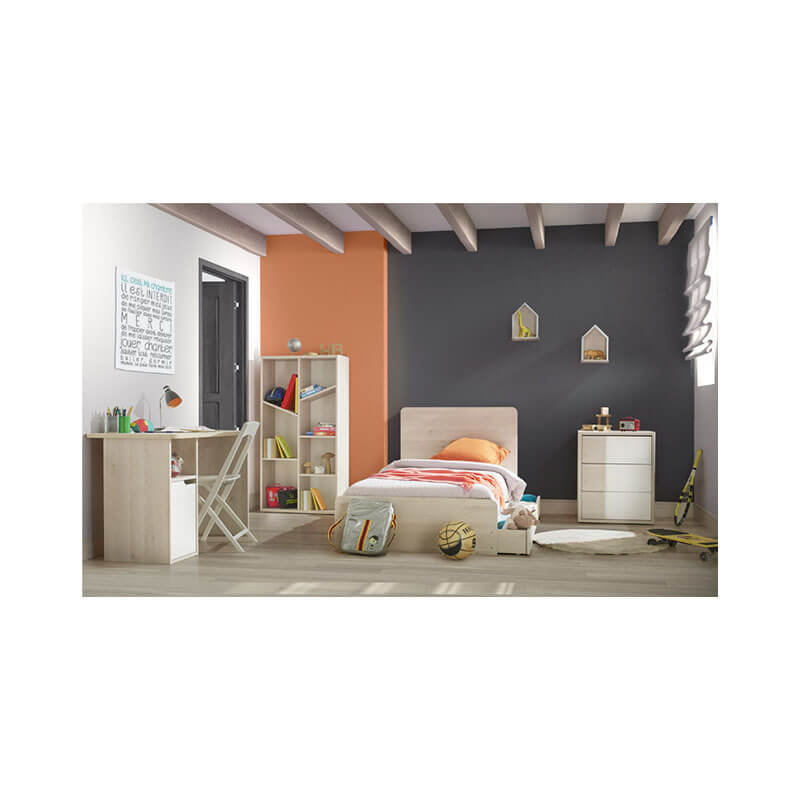 Chambre Sacha : lit, commode, armoire Galipette chambre junior