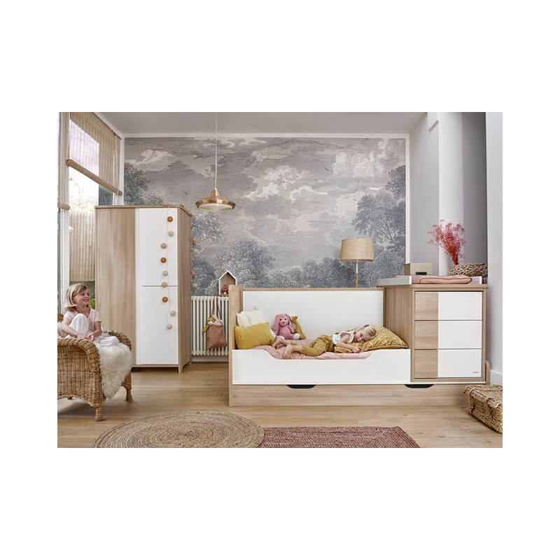 Chambre Sacha : lit compact, tiroir chêne Galipette chambre junior