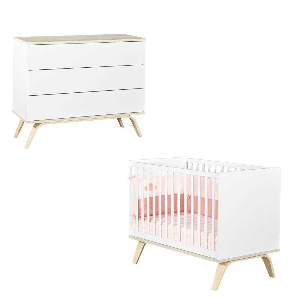 Chambre Serena : lit, commode Sauthon bundle