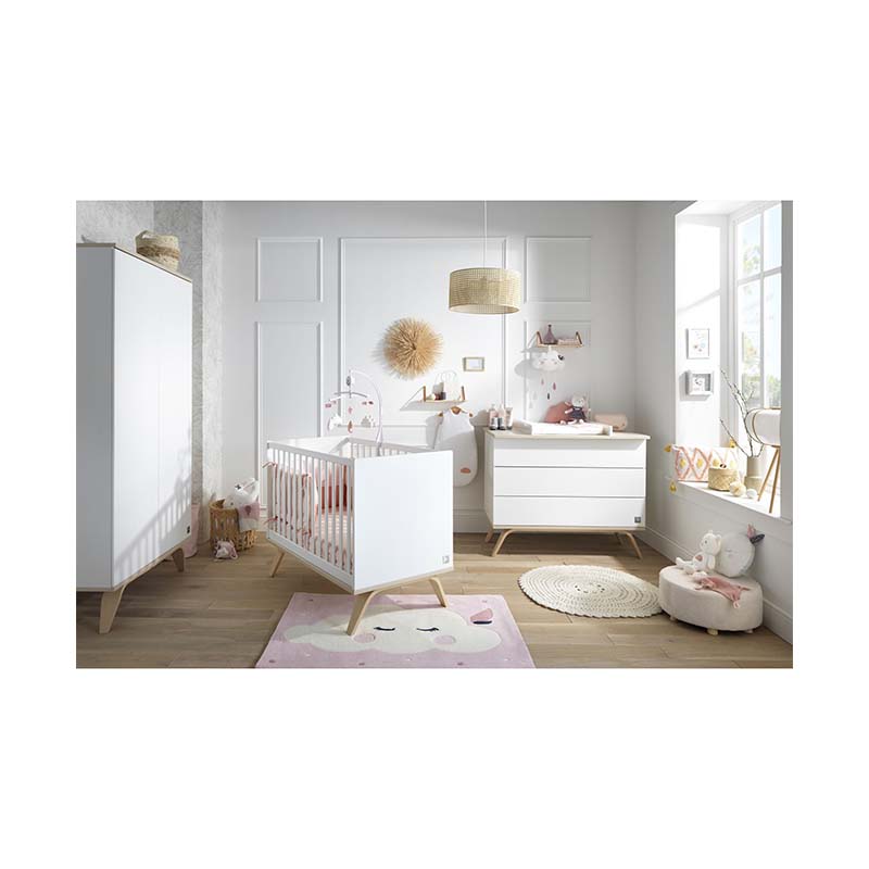 Chambre Serena : lit, commode, armoire Sauthon