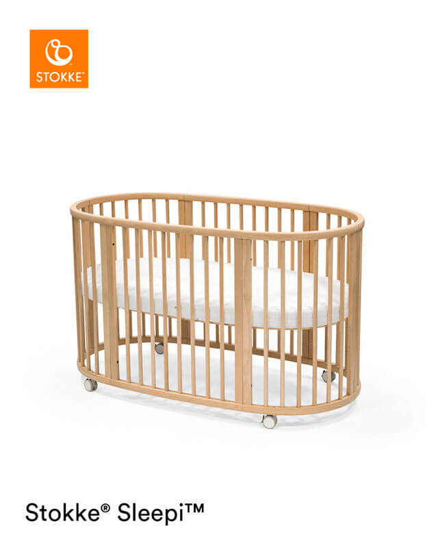 Chambre Sleepi : lit, matelas + commode / table à langer Stokke sommier