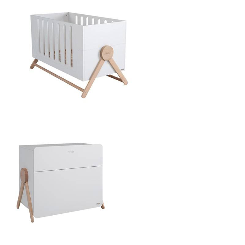 Chambre Swing Blanc (lits + commodes + armoire) Micuna Version 3