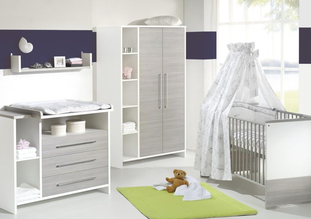 Chambre Eco Silver : lit kit-transformation commode armoire 2 portes Schardt BamBinou