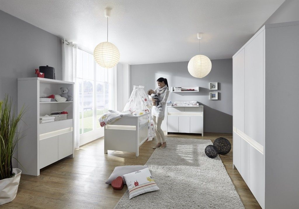 chambre bebe planete blanc lit kit transformation commode armoire Schardt BamBinou