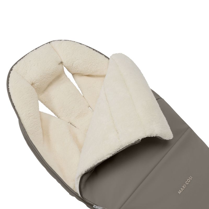 Chancelière 2-en-1- pour poussette Sand Truffle Maxi Cosi semi ouverte