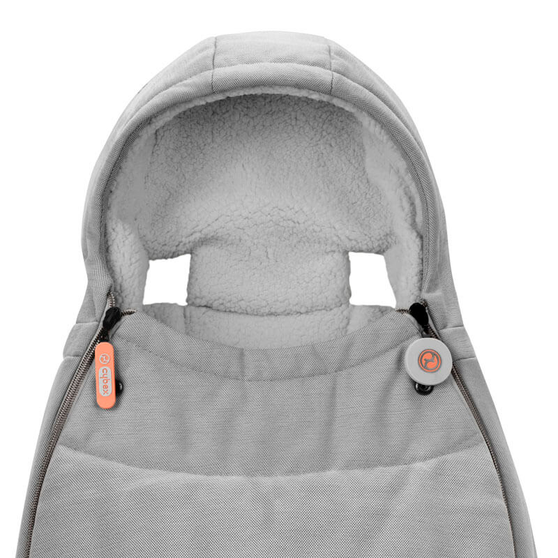 Chancelière poussettes Cybex Lava Grey Cybex capuche