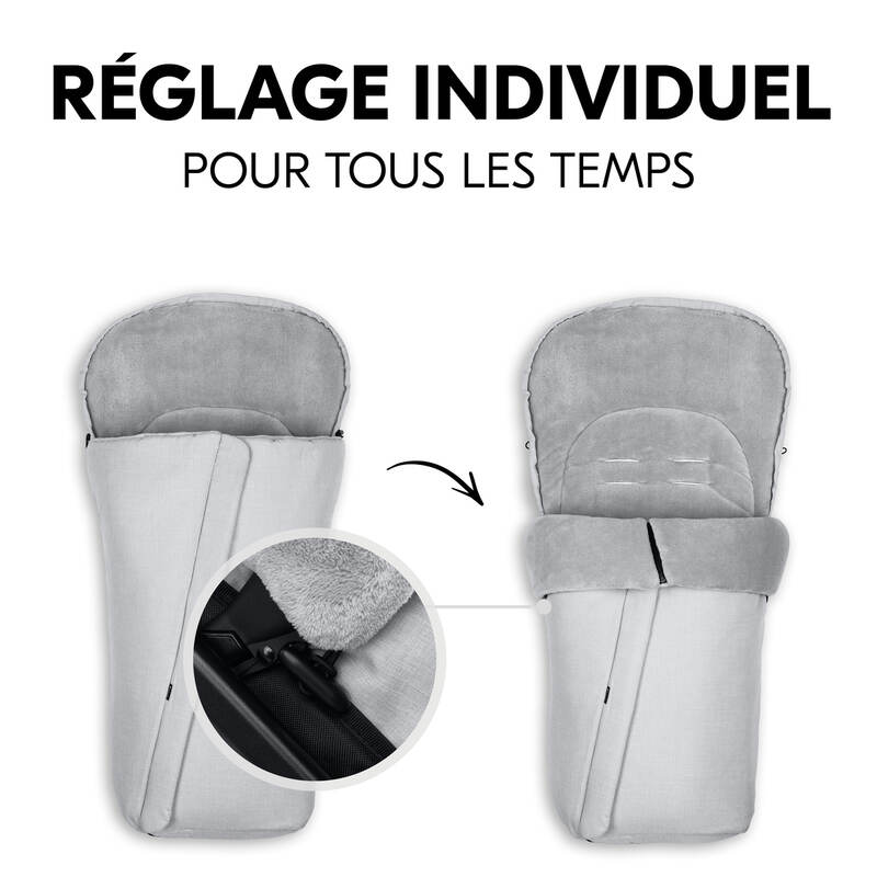 Chancelière universelle pour poussette Hauck reglage