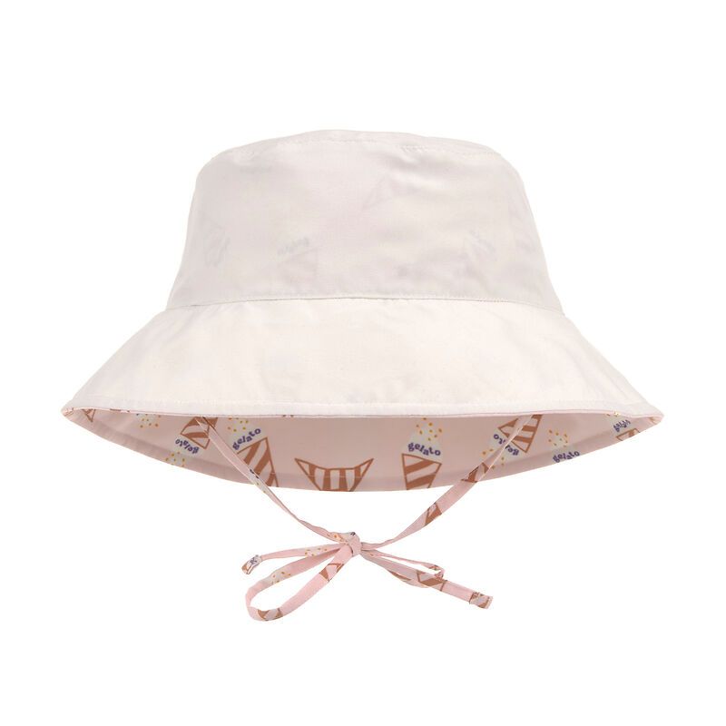 Chapeau anti-UV Ice Cream rose pâle Lassig verso blanc