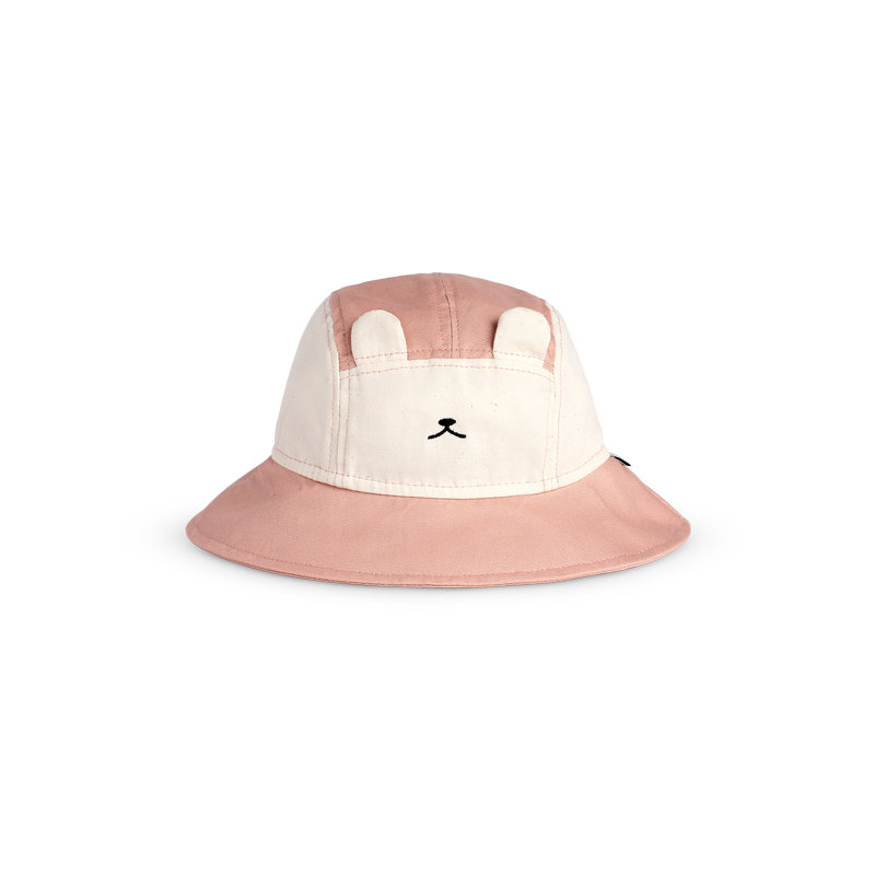 Chapeau Camper Hat 0-2 ans Ourson Rose Ki et La face