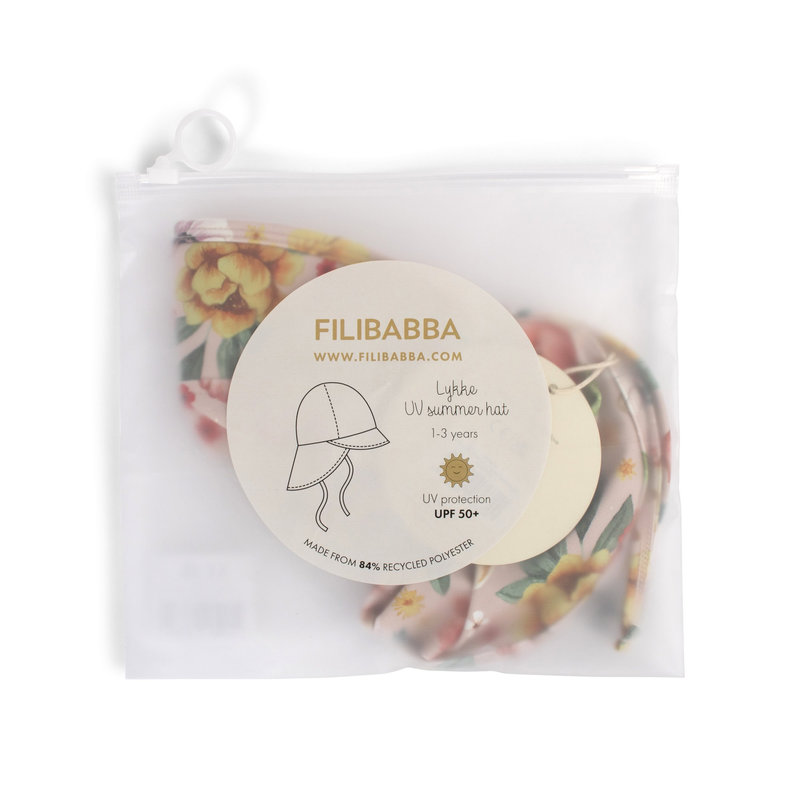 Chapeau d'été anti-UV Lykke 1-3 ans - Ocean Blossom Filibabba packaging 