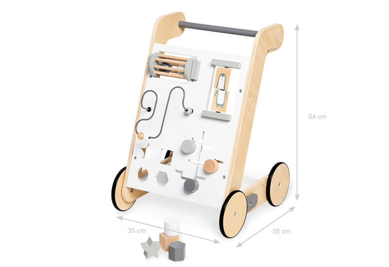 Chariot d‘activités Tino Blanc Pinolino dimensions