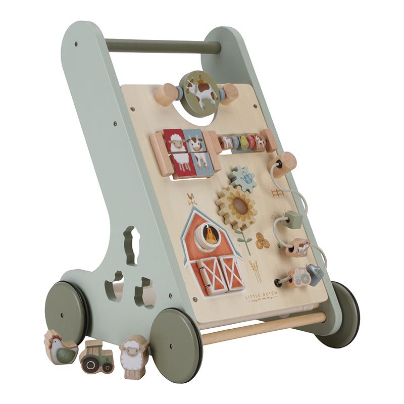 Chariot de marche FSC Little Farm Little Dutch produit avec elements à côté