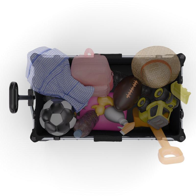 Chariot de transport Rollster Noir KINDERKRAFT dessus plein