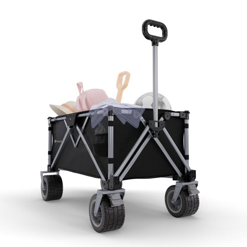 Chariot de transport Rollster Noir KINDERKRAFT profil plein