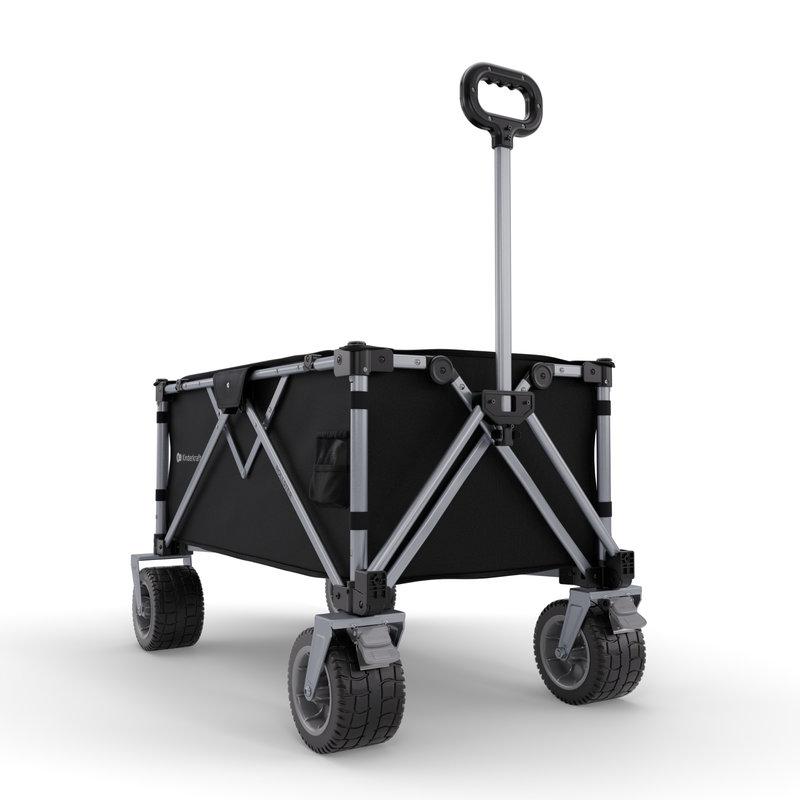Chariot de transport Rollster Noir KINDERKRAFT profil