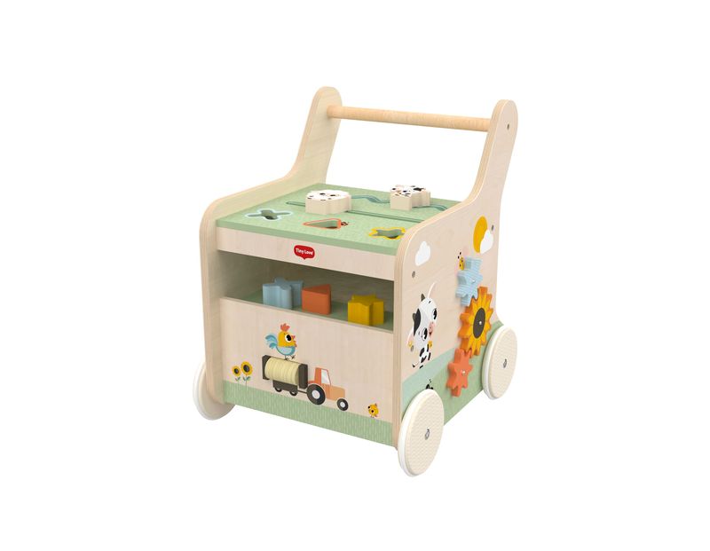Chariot en bois d'activités Farmers Tiny Love produit profil gauche