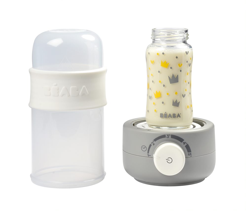 Chauffe biberon Babymilk Second Grey Béba Ouverture