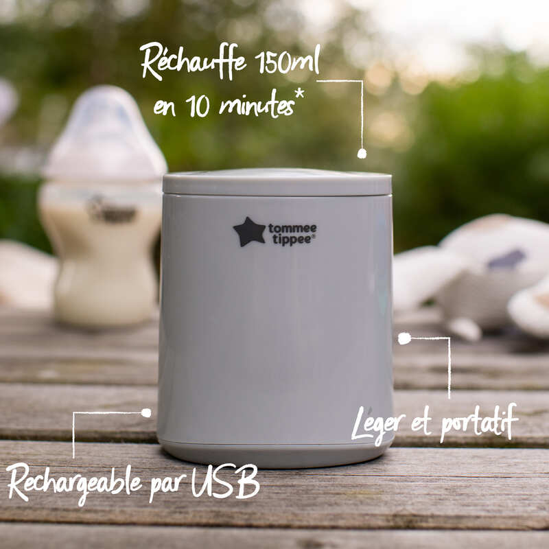 Chauffe-biberon nomade rechargeable Tommee Tippee details