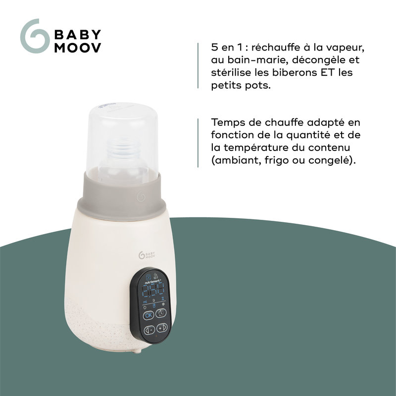 Chauffe-Biberon/stérilisateur Nutrismart + Mineral Beige Babymoov infos 1