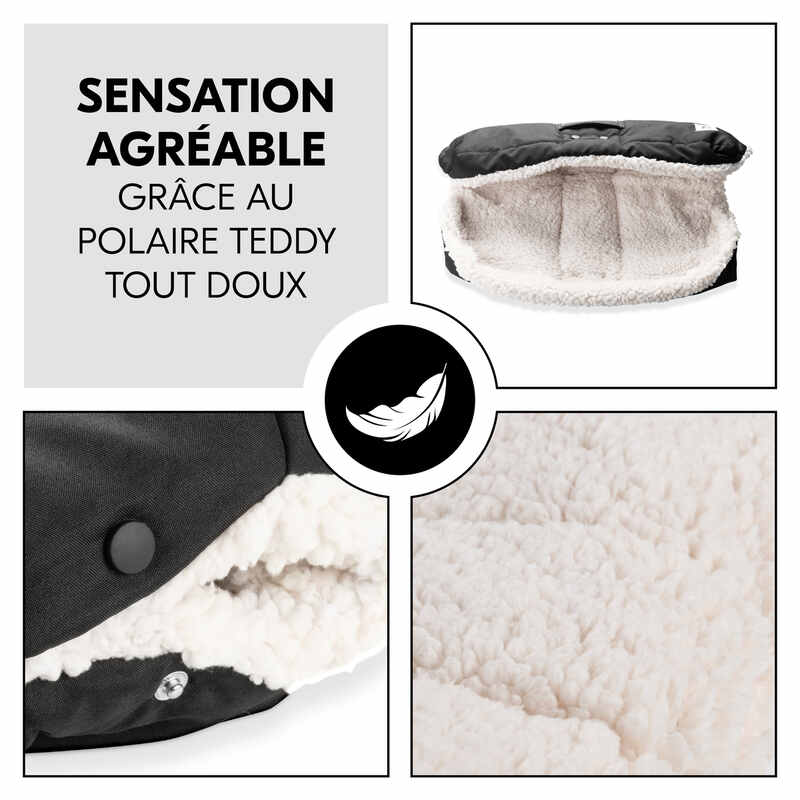 Chauffe main pour poussette noir Hauck agreable