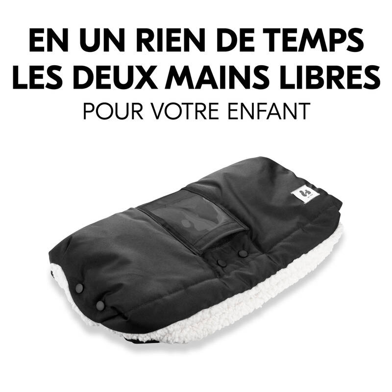Chauffe main pour poussette noir Hauck main libre
