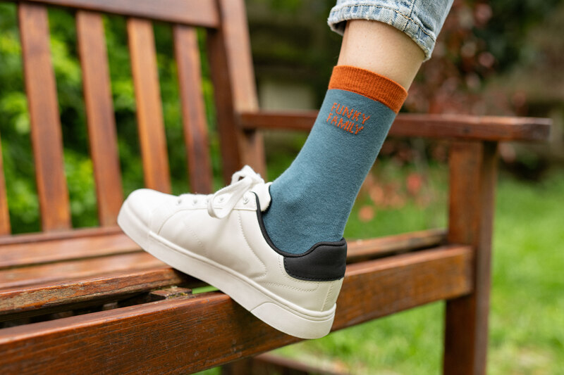 Chaussettes Funky Family Petrol Adulte Chamaye lifestyle