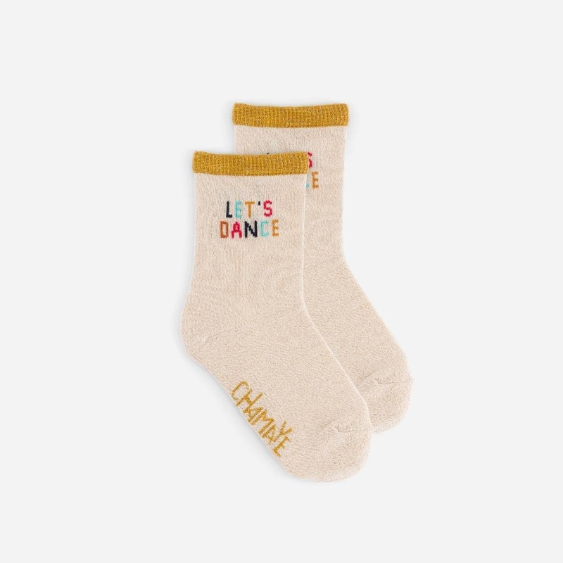 Chaussettes Let’s Dance Beige Lurex Adulte 36/41 Chamaye produit