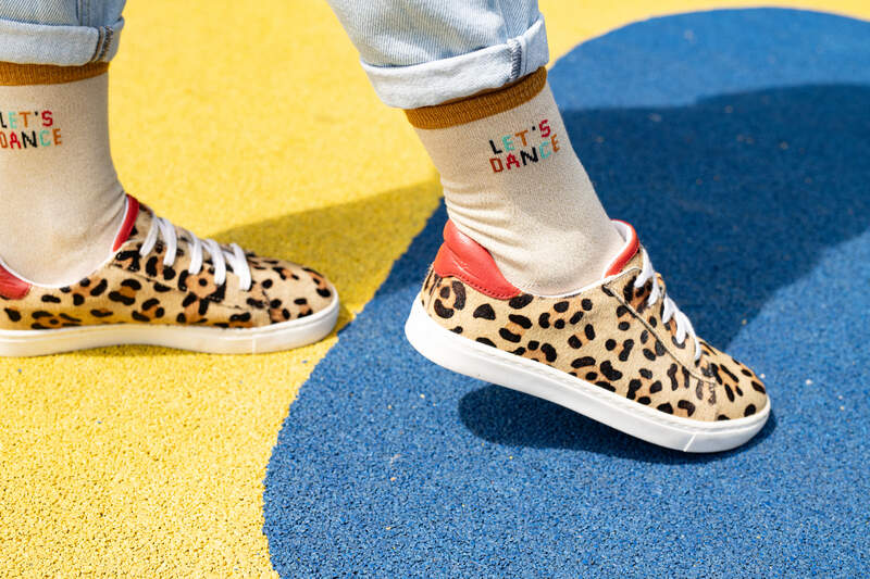 Chaussettes Let’s Dance Beige Lurex Enfant Chamaye lifestyle