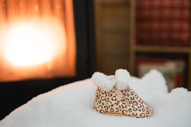 Chausson bébé My Foublu Imp Leopard or Easypeasy lifestyle 