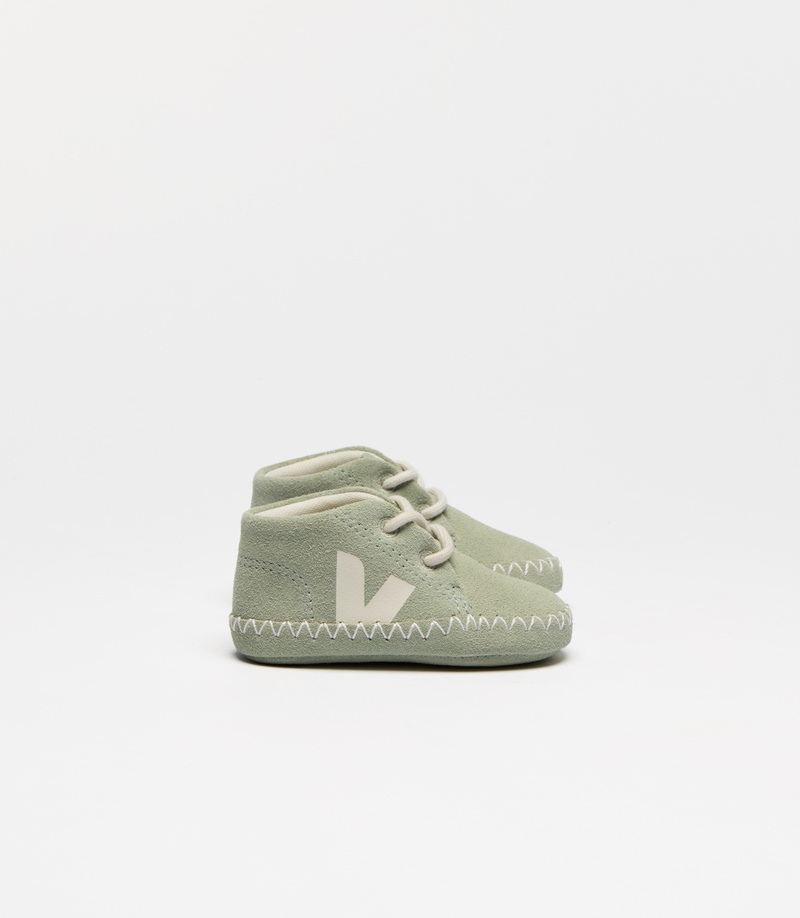 Chaussons bébé Baby Light ZZ Suède Clay Pierre Veja profil