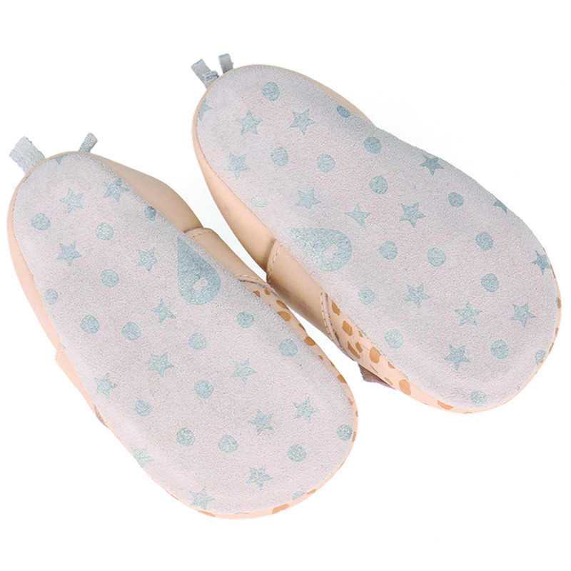 Chaussons bébé en cuir souple Soft Soles Dream Oat Bobux semelle