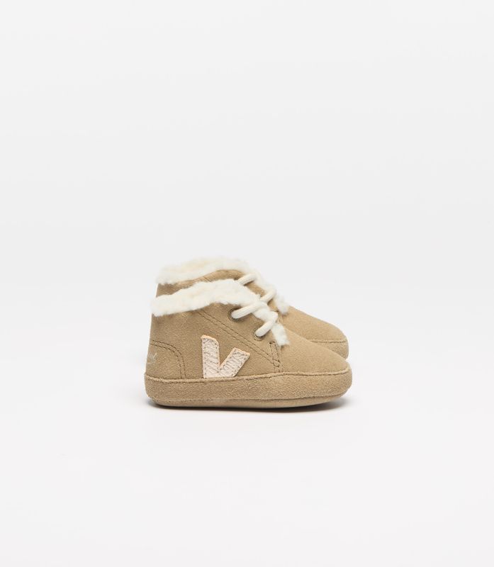 Chaussons Bébé Veja x Bonpoint Dune Nacre VEJA produit vue de côté