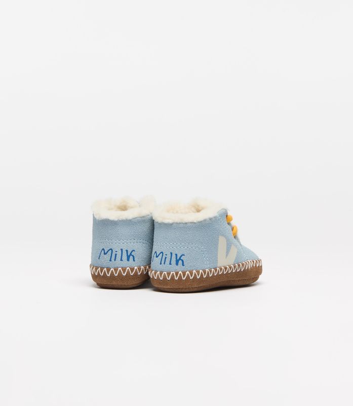 Chaussons Bébé Veja X Milk Steel Pierre Veja arrière du chausson