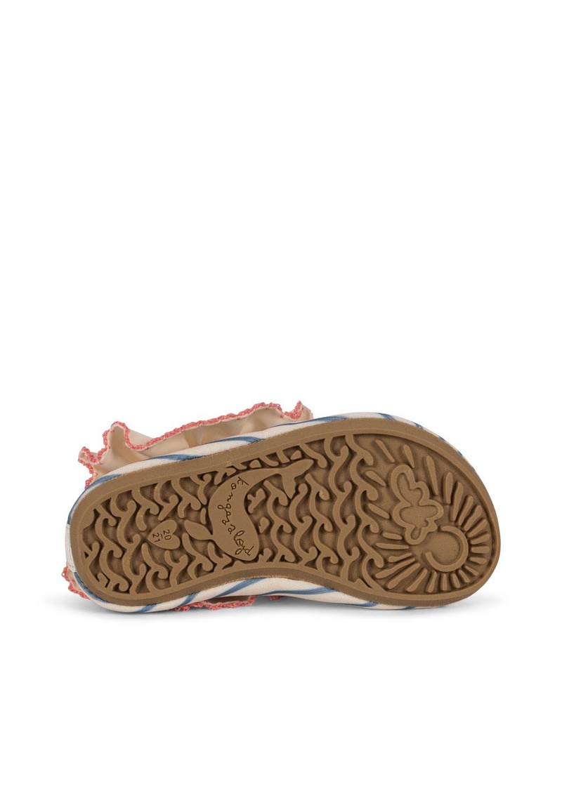 Chaussons de bain Gina Blue Stripe Konges dessous
