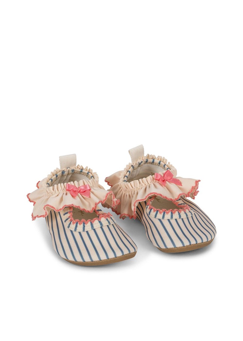 Chaussons de bain Gina Blue Stripe Konges face