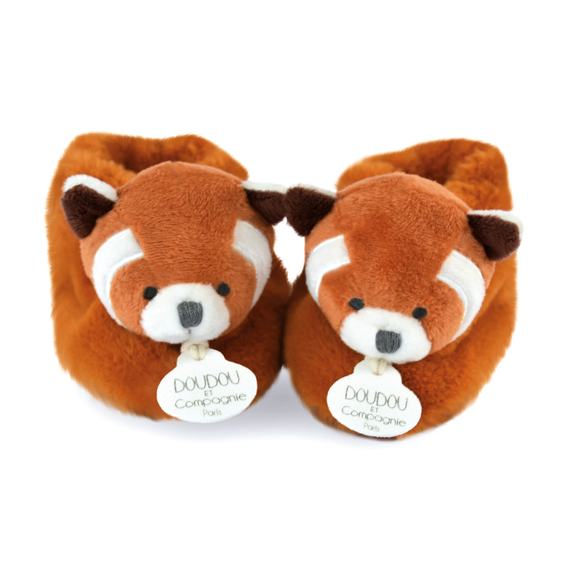 Chaussons Panda Roux Unicef Doudou et Compagnie Produit face