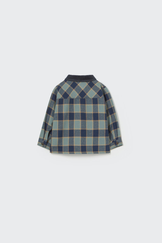 Chemise flannelle Tokio carreaux Artic Blue Cozmo dos