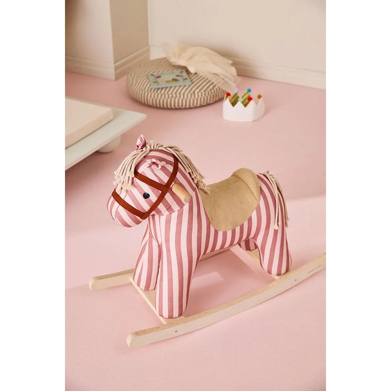 Cheval à bascule Mila rayé vieux rose KID'S CONCEPT ifestyle