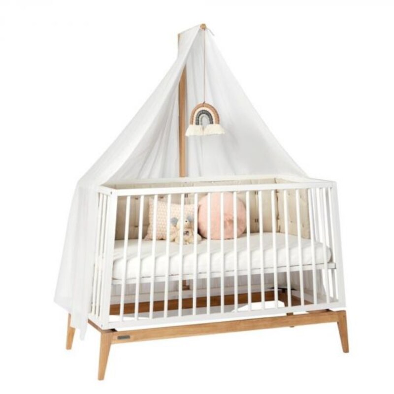 Ciel de lit bébé Linea Blanc Leander blanc face