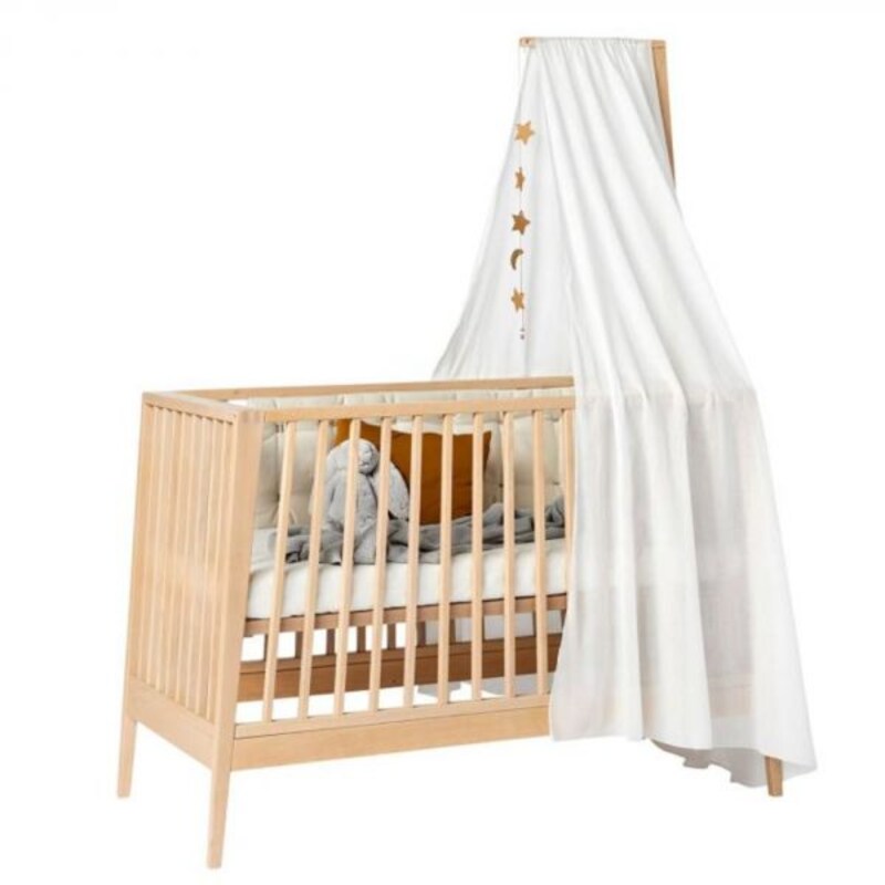 Ciel de lit bébé Linea Blanc Leander naturel coté