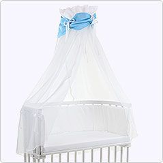 Ciel de lit Cododo Babybay Original blanc turquoise bi-colore BABYBAY