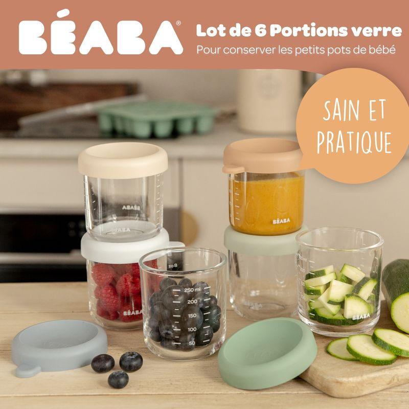 Coffret 6 portions verre 250 ml Natural color mix BEABA caractéristiques1