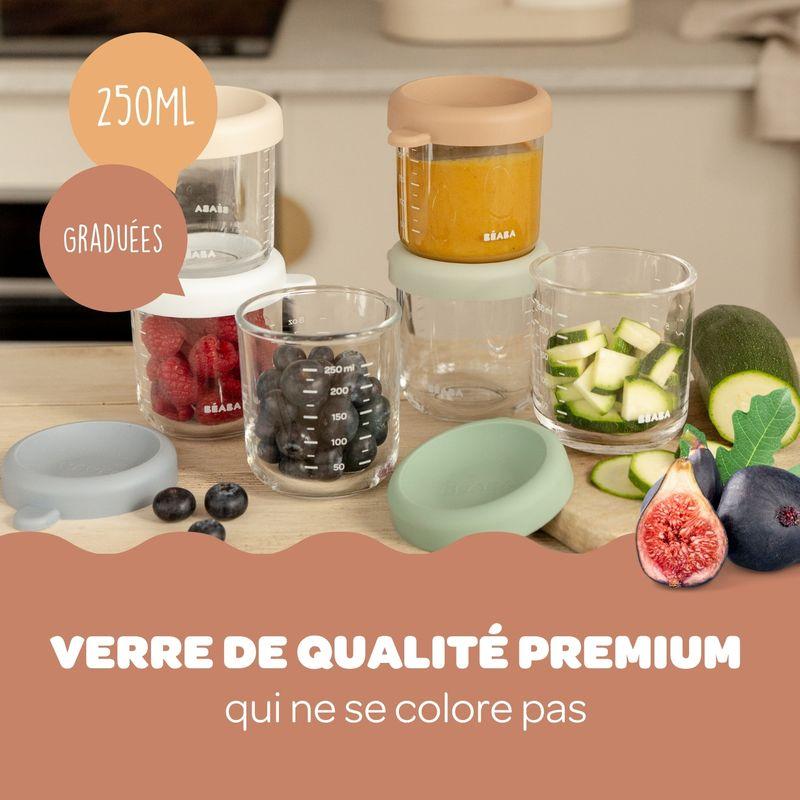 Coffret 6 portions verre 250 ml Natural color mix BEABA caractéristiques 2