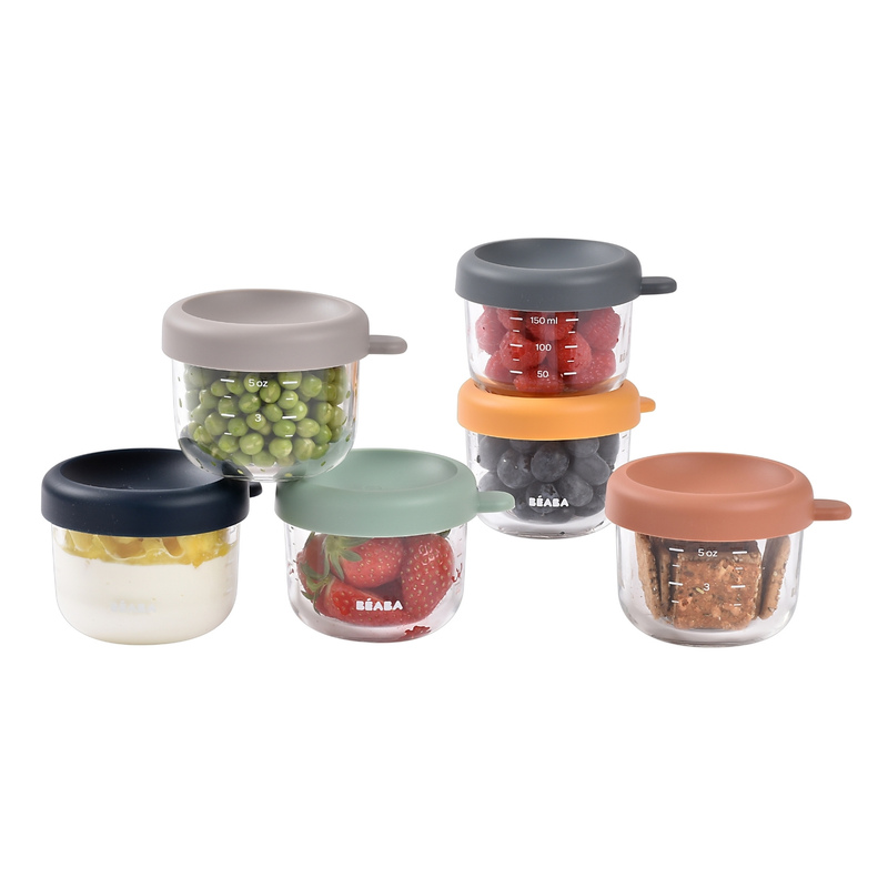 Coffret 6 portions verre Sunrise color mix BEABA Produit face3
